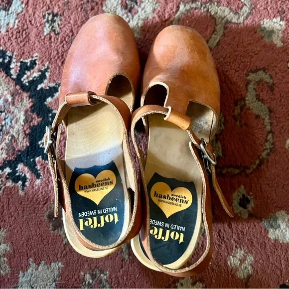 Swedish Hasbeens T-strap sky high 38 7.5 - Picture 3 of 5